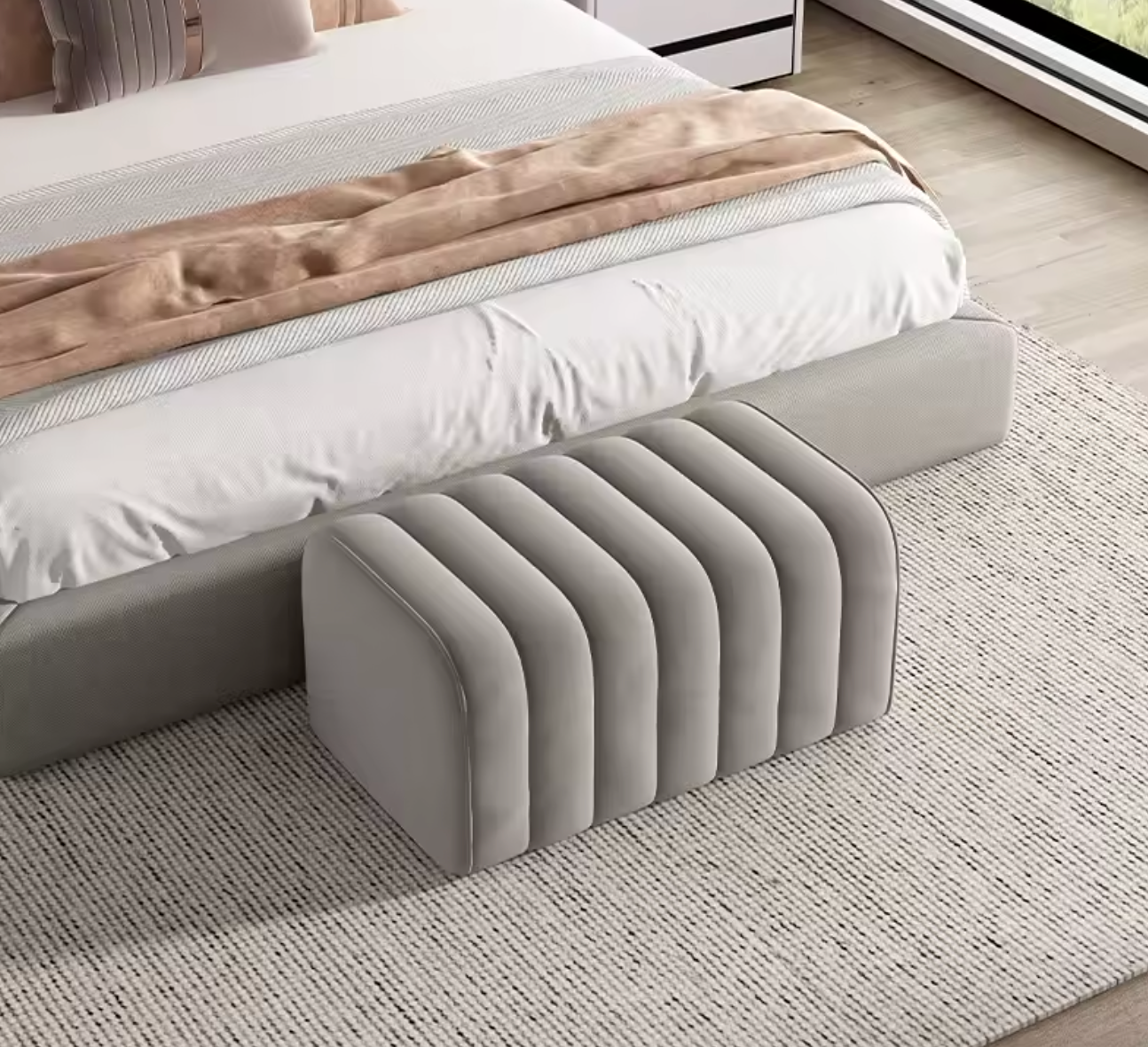 Scandinavian Modern Footstool