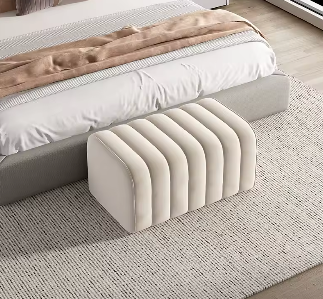 Scandinavian Modern Footstool