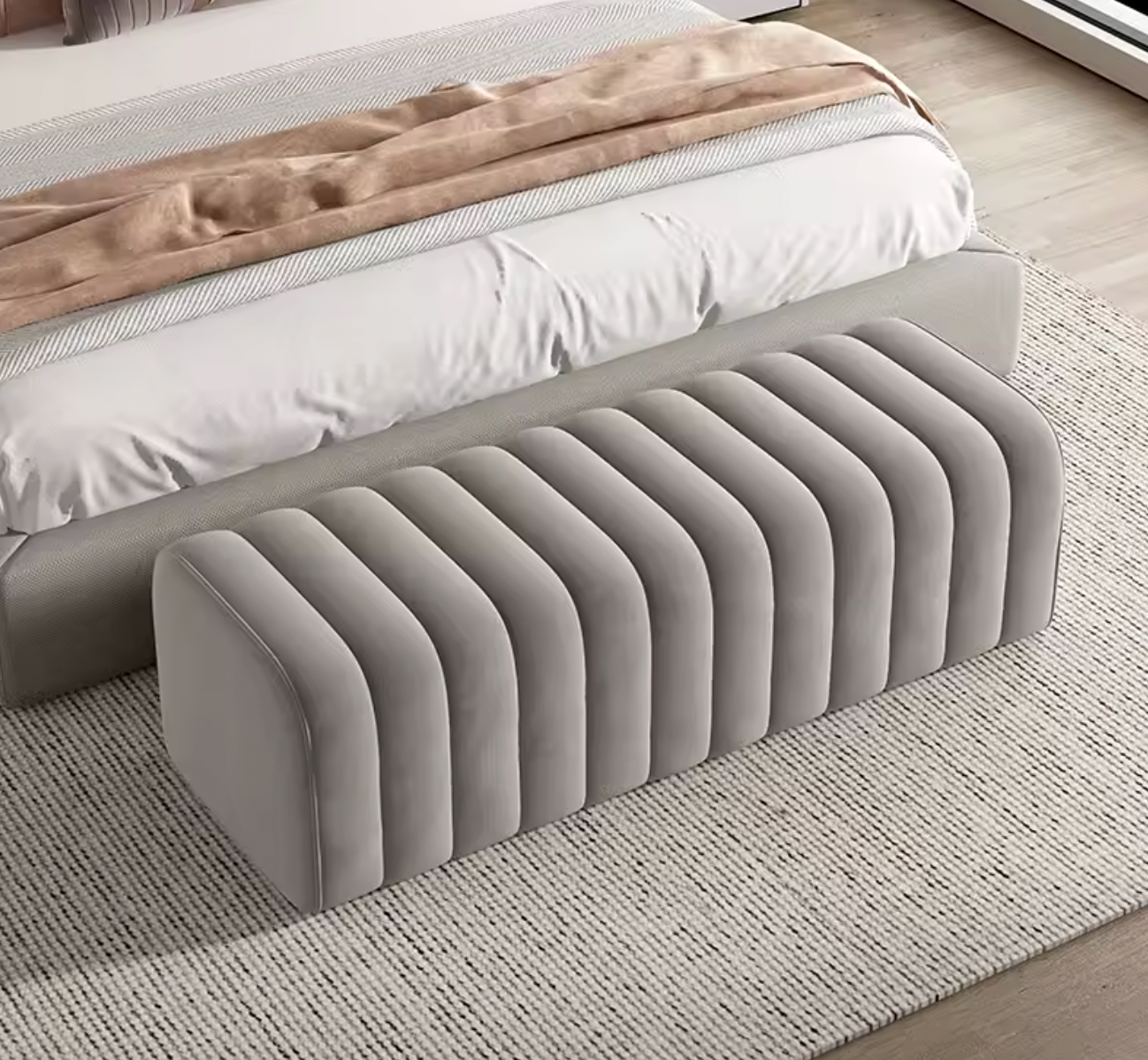 Scandinavian Modern Footstool