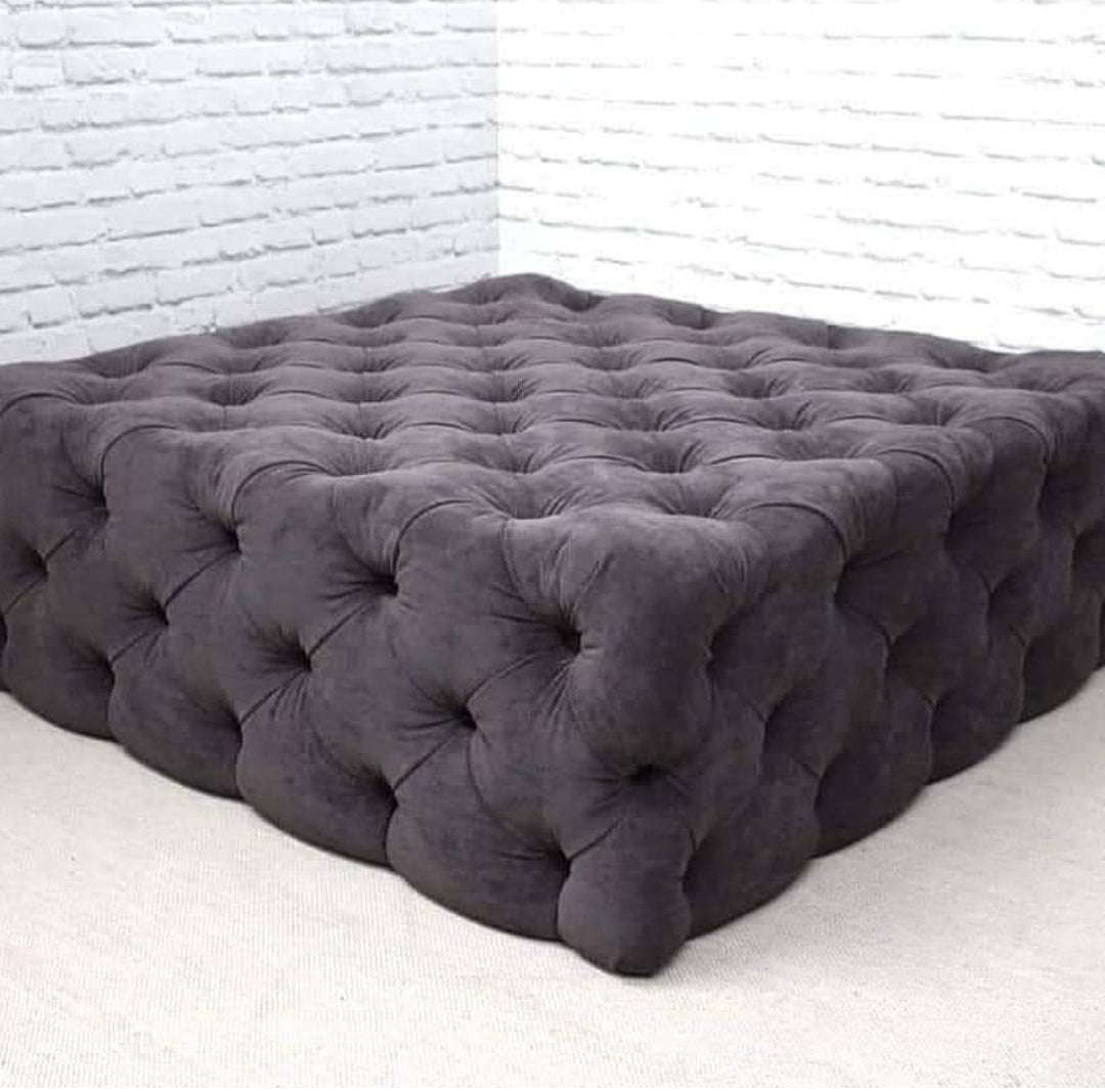 Chesterfield Upholstered Coffee Table – Foot Stool